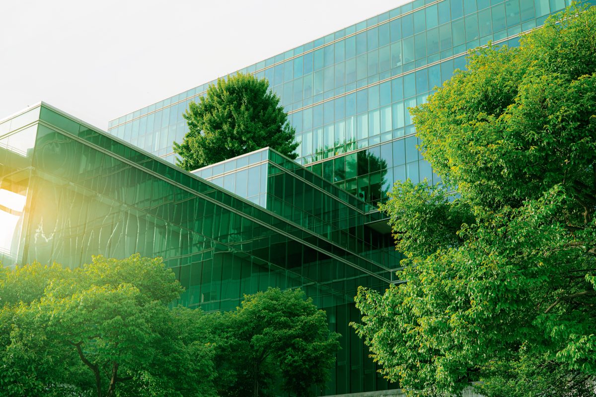 Sustainable,Green,Building.,Eco friendly,Building.,Sustainable,Glass,Office,Building,With