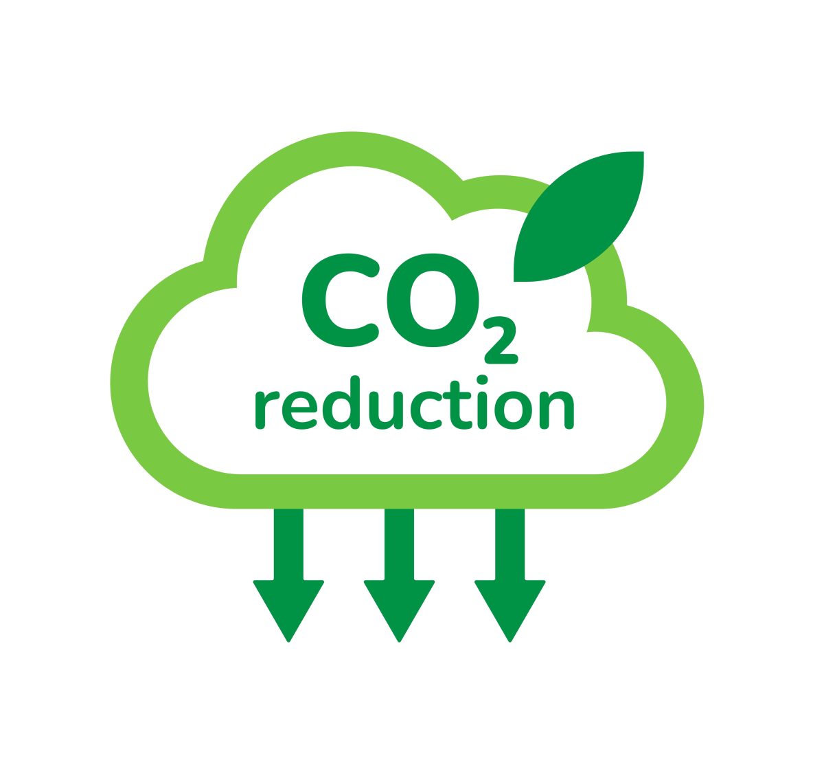 Co2,Emission,Reduction,Icon.,Eco,Friendly,Green,Cloud,Sign,Of