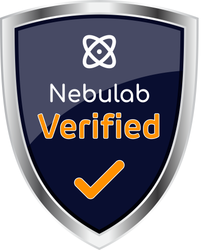 Nebulab Verified Logo Blue & Yellow